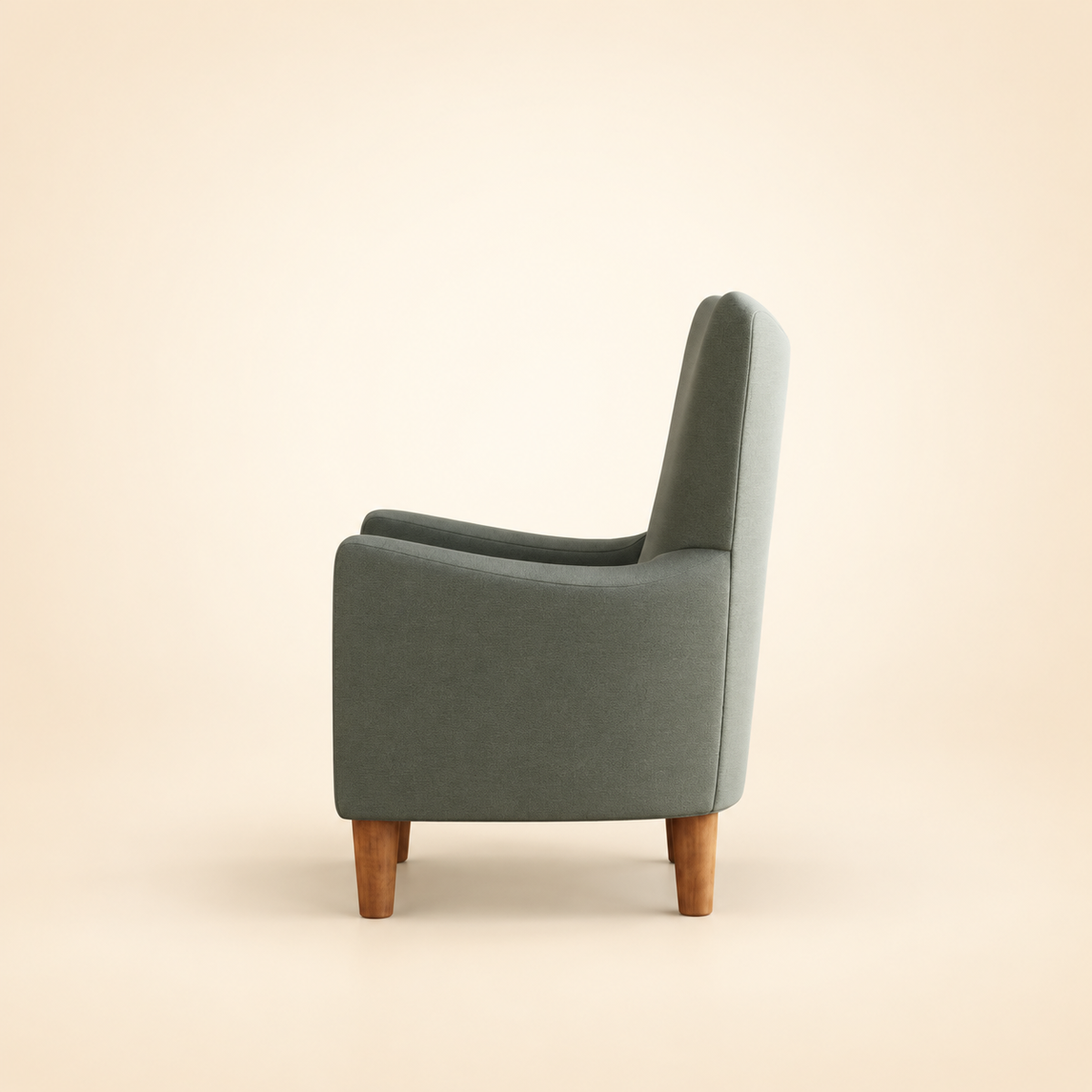 Cassidy Wingback Accent Chair – side view