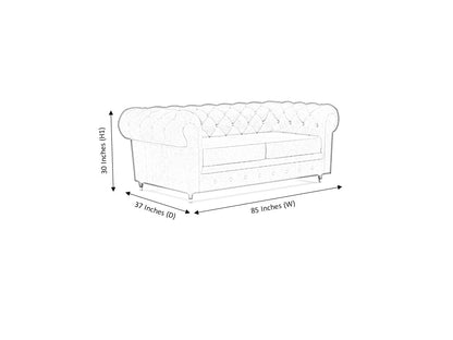 Chesterfield 3 Seater Fabric Sofa