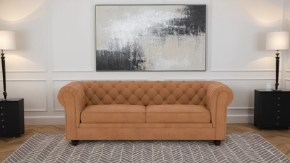 Chesterfield 3 Seater Leather Sofa