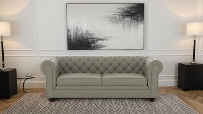 Chesterfield 3 Seater Artificial Leather Sofa