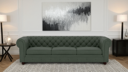 Chesterfield 4 Seater Leather Sofa