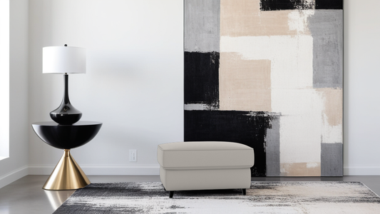 Churchill Leather Ottoman