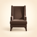 Claire Wingback Accent Chair – three-quarter view