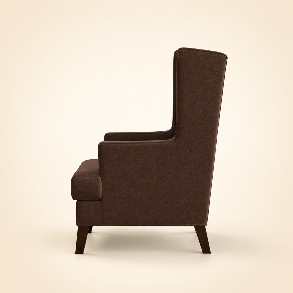 Claire Wingback Accent Chair – angled view