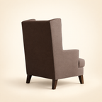 Claire Wingback Accent Chair – rear three-quarter view