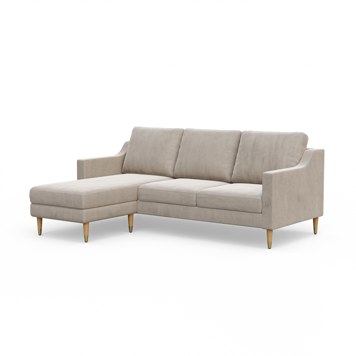Lore Sofa | L-Shaped Right Sectional with Chaise (7 feet) - High Back Sofa
