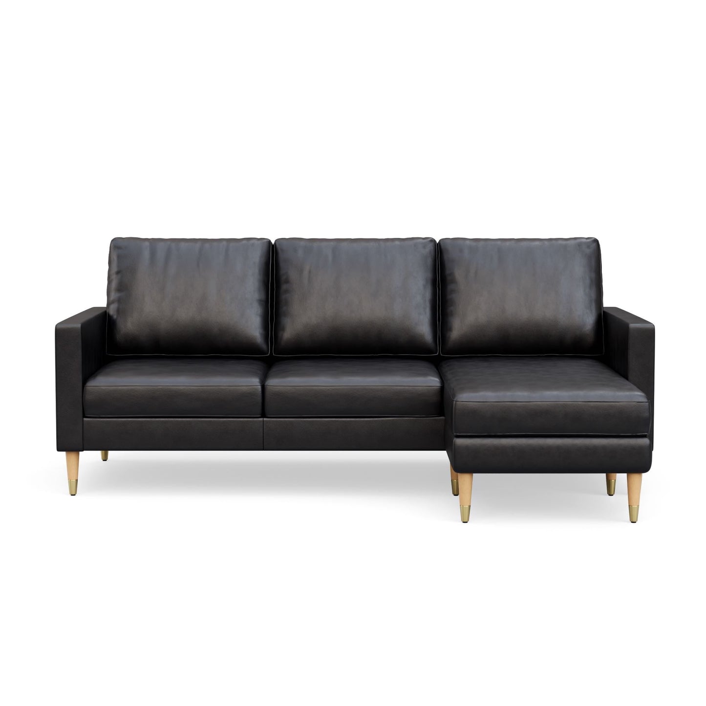 Lore Sofa | L-Shaped Right Sectional with Chaise | Italian Leather Sofa (7 feet)