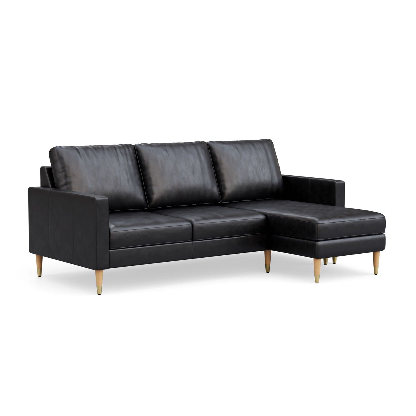 Lore Sofa | L-Shaped Right Sectional with Chaise | Italian Leather Sofa (7 feet)