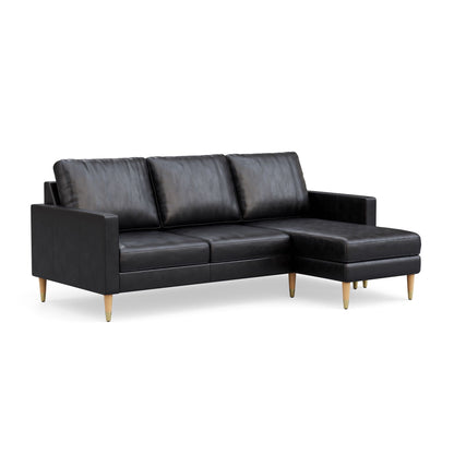 Lore Sofa | L-Shaped Sectional with Chaise | Italian Leather Sofa (7 feet)