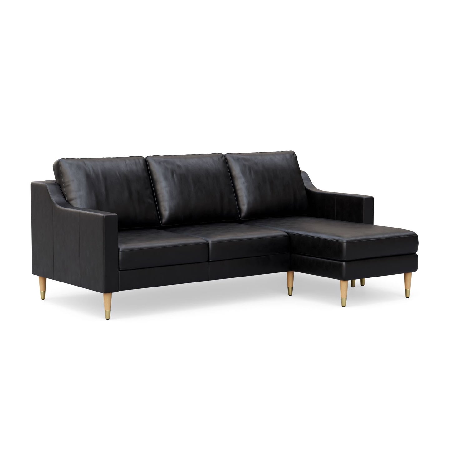 Lore Sofa | L-Shaped Sectional with Chaise | Italian Leather Sofa (7 feet)