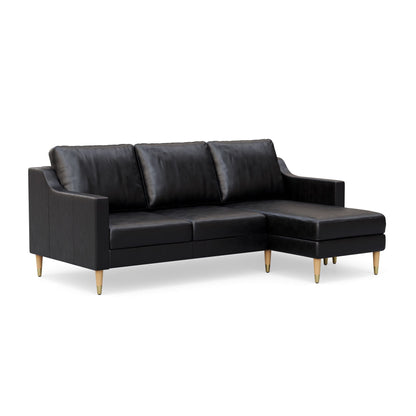 Lore Sofa | L-Shaped Sectional with Chaise | Italian Leather Sofa (7 feet)
