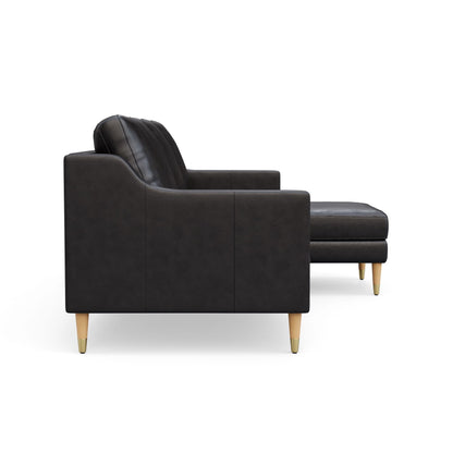 Lore Sofa | L-Shaped Right Sectional with Chaise | Italian Leather Sofa (7 feet)