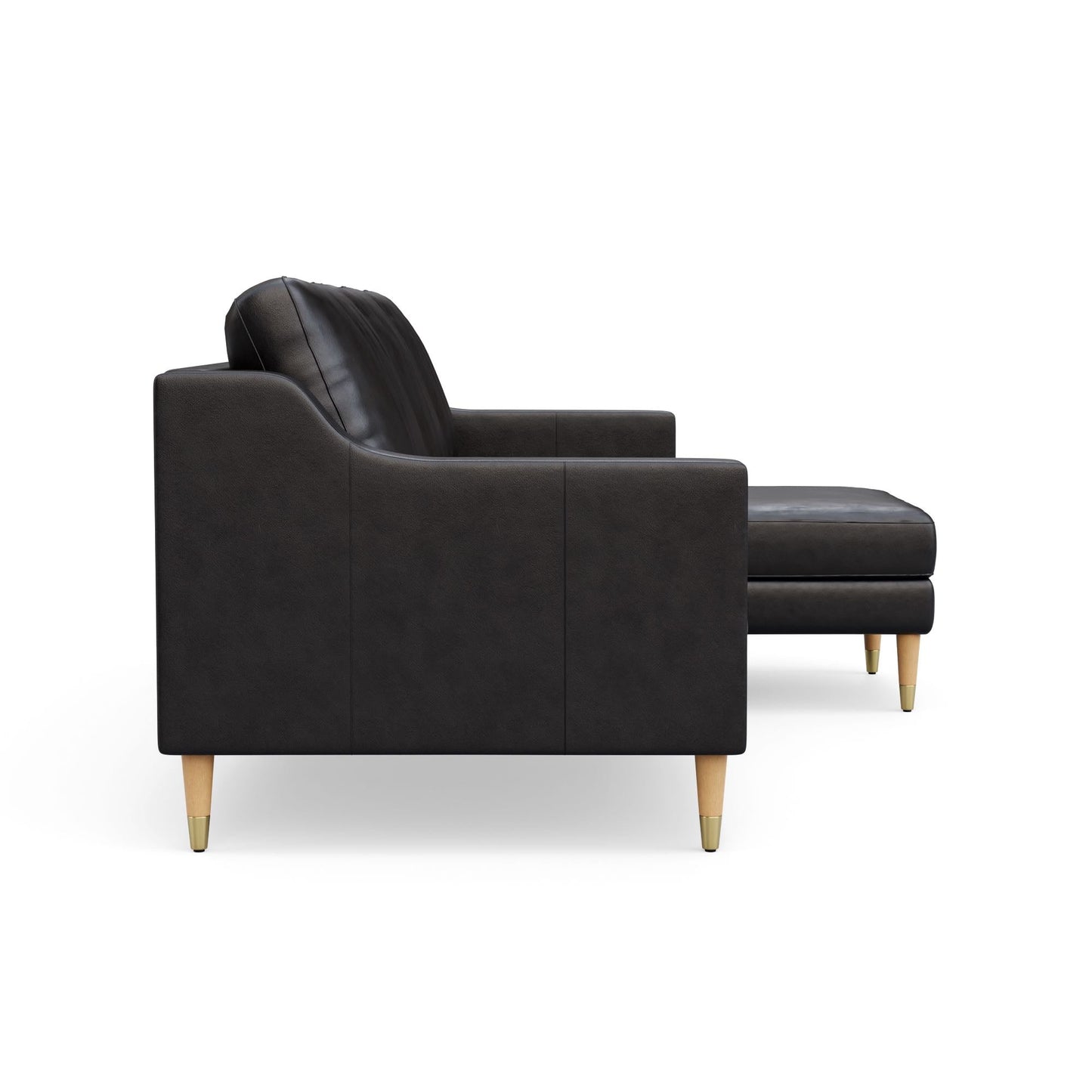 Lore Sofa | L-Shaped Sectional with Chaise | Italian Leather Sofa (7 feet)