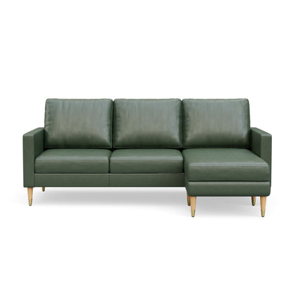Lore Sofa | L-Shaped Right Sectional with Chaise | Italian Leather Sofa (7 feet)