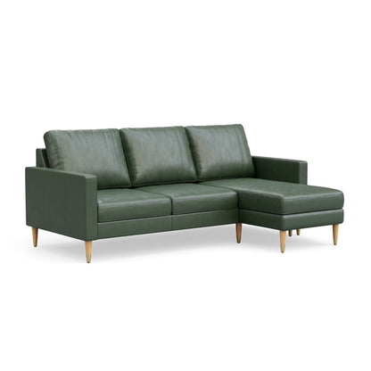 Lore Sofa | L-Shaped Right Sectional with Chaise | Italian Leather Sofa (7 feet)