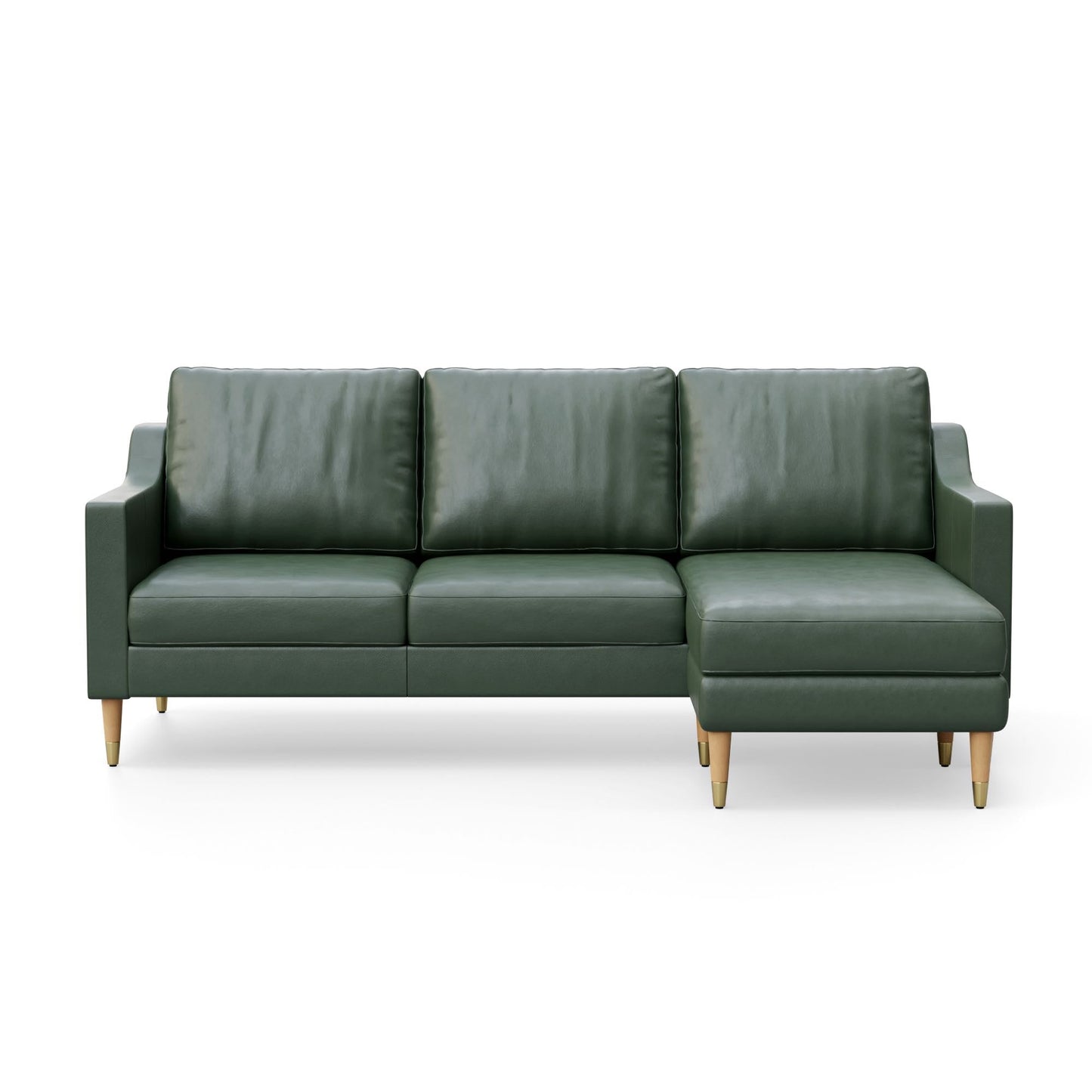 Lore Sofa | L-Shaped Right Sectional with Chaise | Italian Leather Sofa (7 feet)