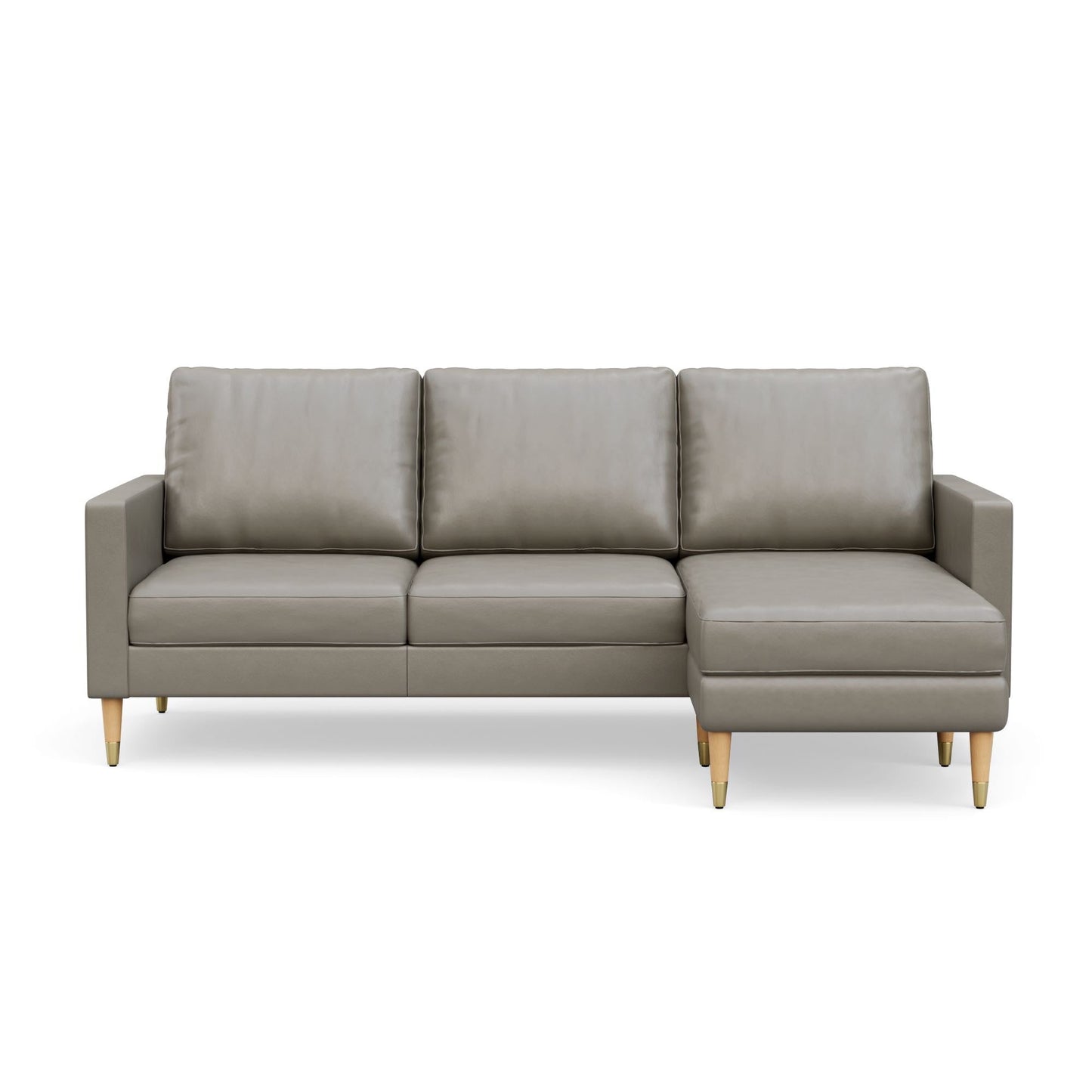 Lore Sofa | L-Shaped Right Sectional with Chaise | Italian Leather Sofa (7 feet)