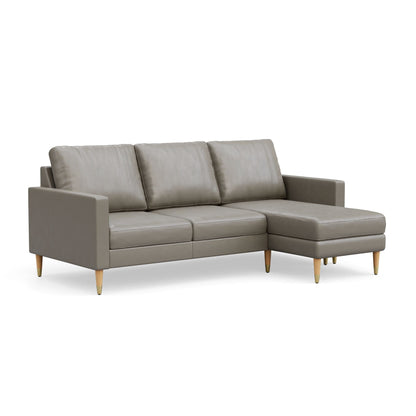 Lore Sofa | L-Shaped Right Sectional with Chaise | Italian Leather Sofa (7 feet)