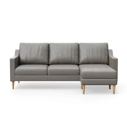 Lore Sofa | L-Shaped Sectional with Chaise | Italian Leather Sofa (7 feet)