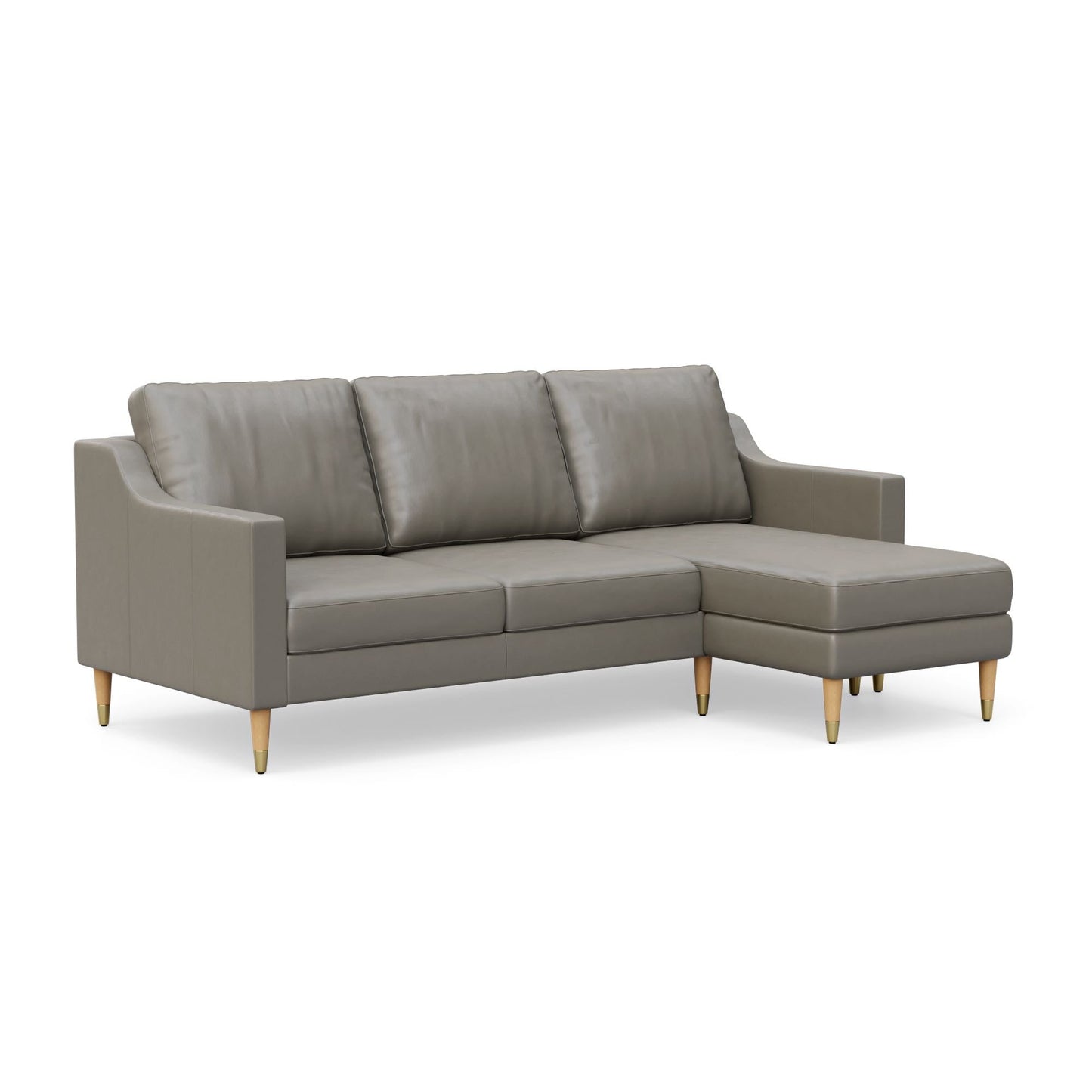 Lore Sofa | L-Shaped Right Sectional with Chaise | Italian Leather Sofa (7 feet)