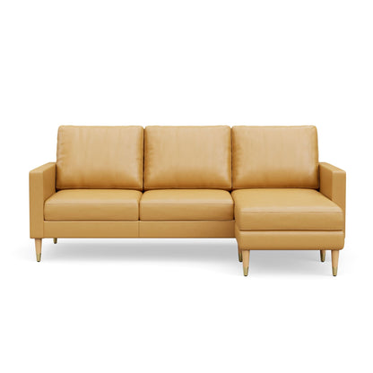 Lore Sofa | L-Shaped Sectional with Chaise | Italian Leather Sofa (7 feet)