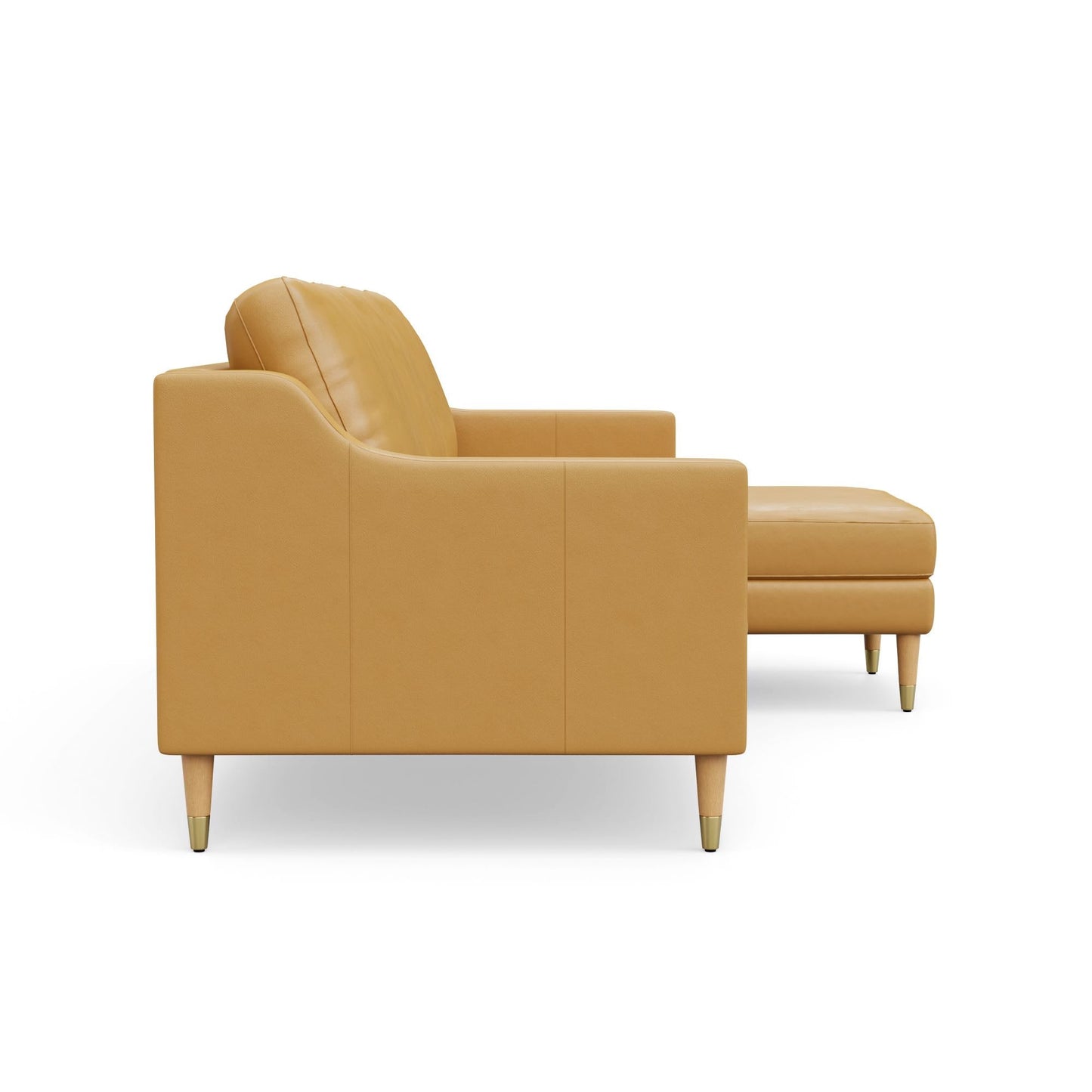 Lore Sofa | L-Shaped Sectional with Chaise | Italian Leather Sofa (7 feet)