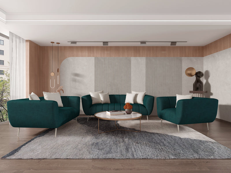 Darwin Dazzle Sofa Set In Velvet