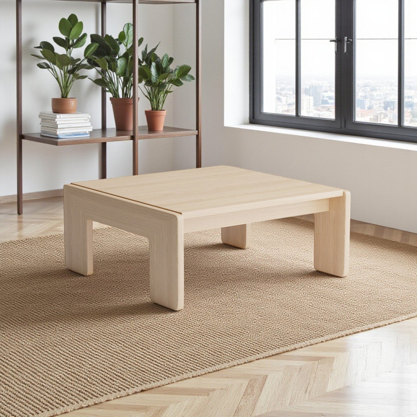 Nordhaven Coffee Table - Solid Walnut/Teak/Oak Wood (Square)