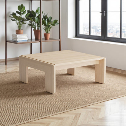 Nordhaven Coffee Table - Solid Walnut/Teak/Oak Wood (Square)