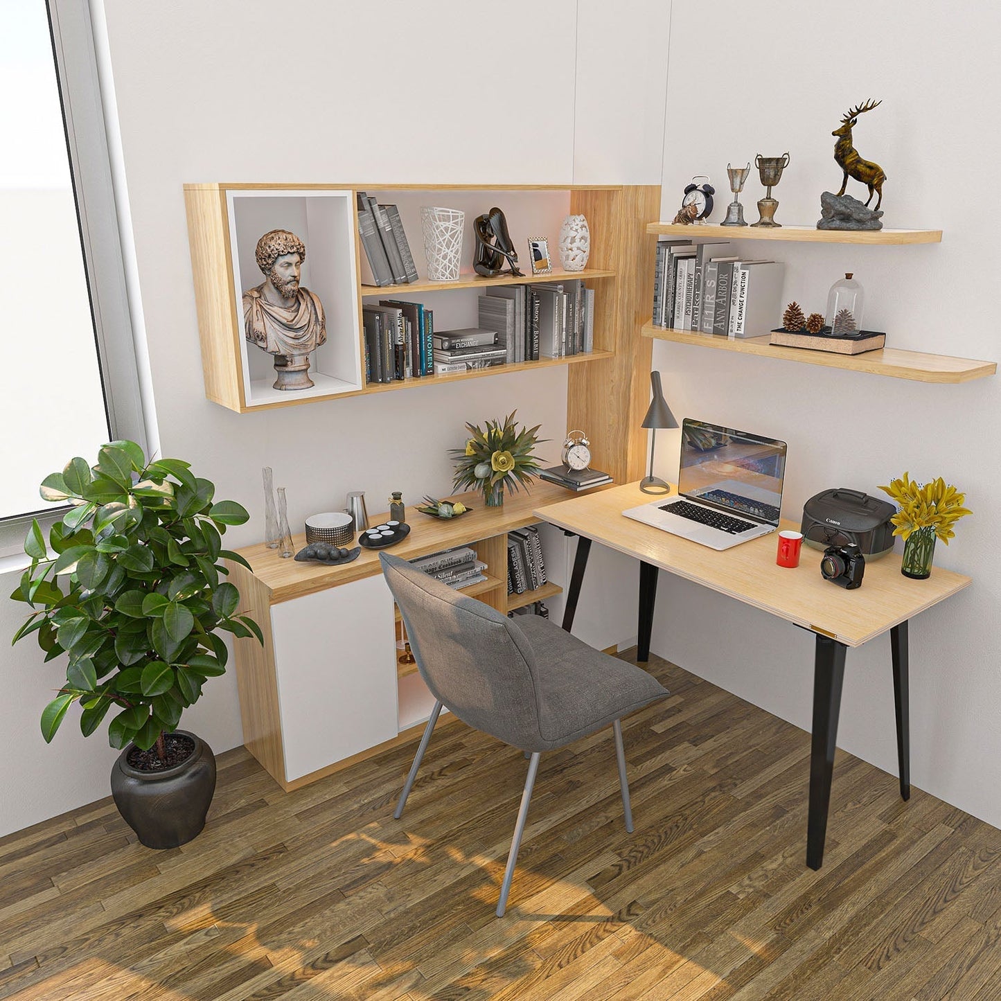 Takeshi Desk (4x2 feet) - White Oak