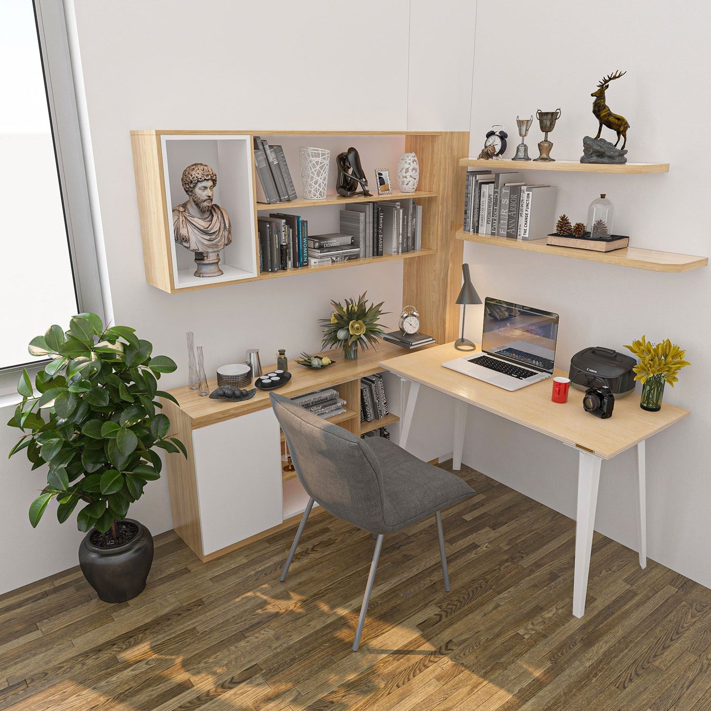 Takeshi Desk (4x2 feet) - White Oak