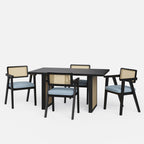 Stanley Luxury Dining Table Set with Bob chair - 4,6 & 8 Seater/ All sizes