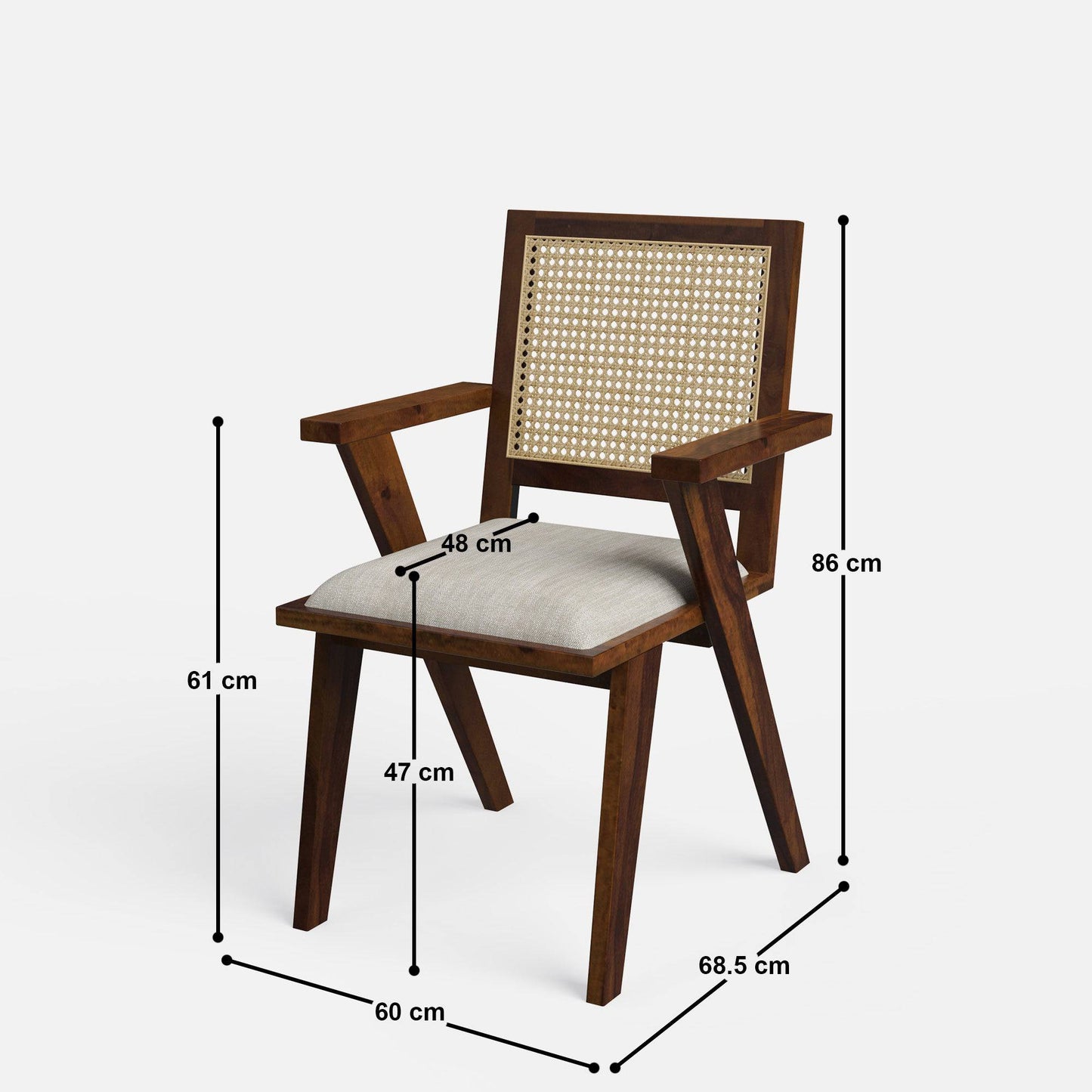 Helena-Flora Walnut Dining Table Set - 4 & 6 Seater - All Sizes