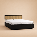 California Hydraulic Storage bed — warm beige studio view