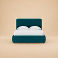 Brockham Fully Upholstered Bed without Storage — warm beige studio view