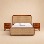 Julius Bedroom Set — warm beige studio view