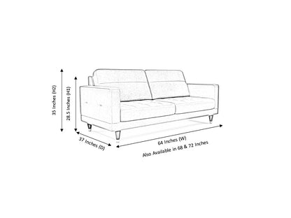 Falcon 2 Seater Fabric Sofa