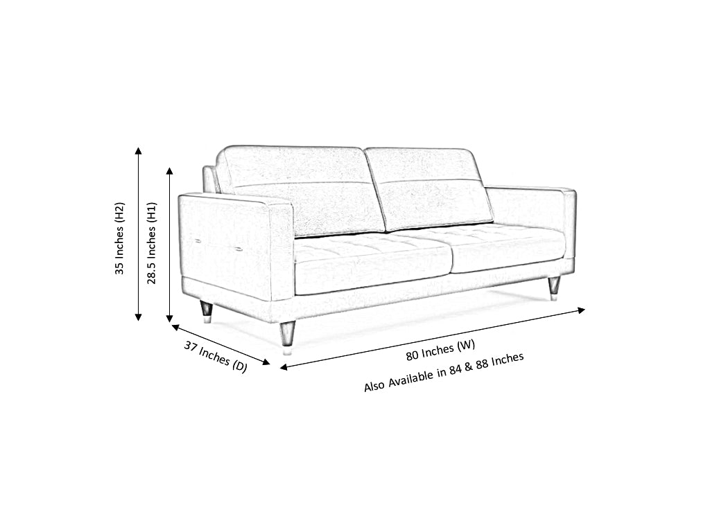 Falcon 3 Seater Fabric Sofa