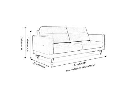 Falcon 3 Seater Fabric Sofa