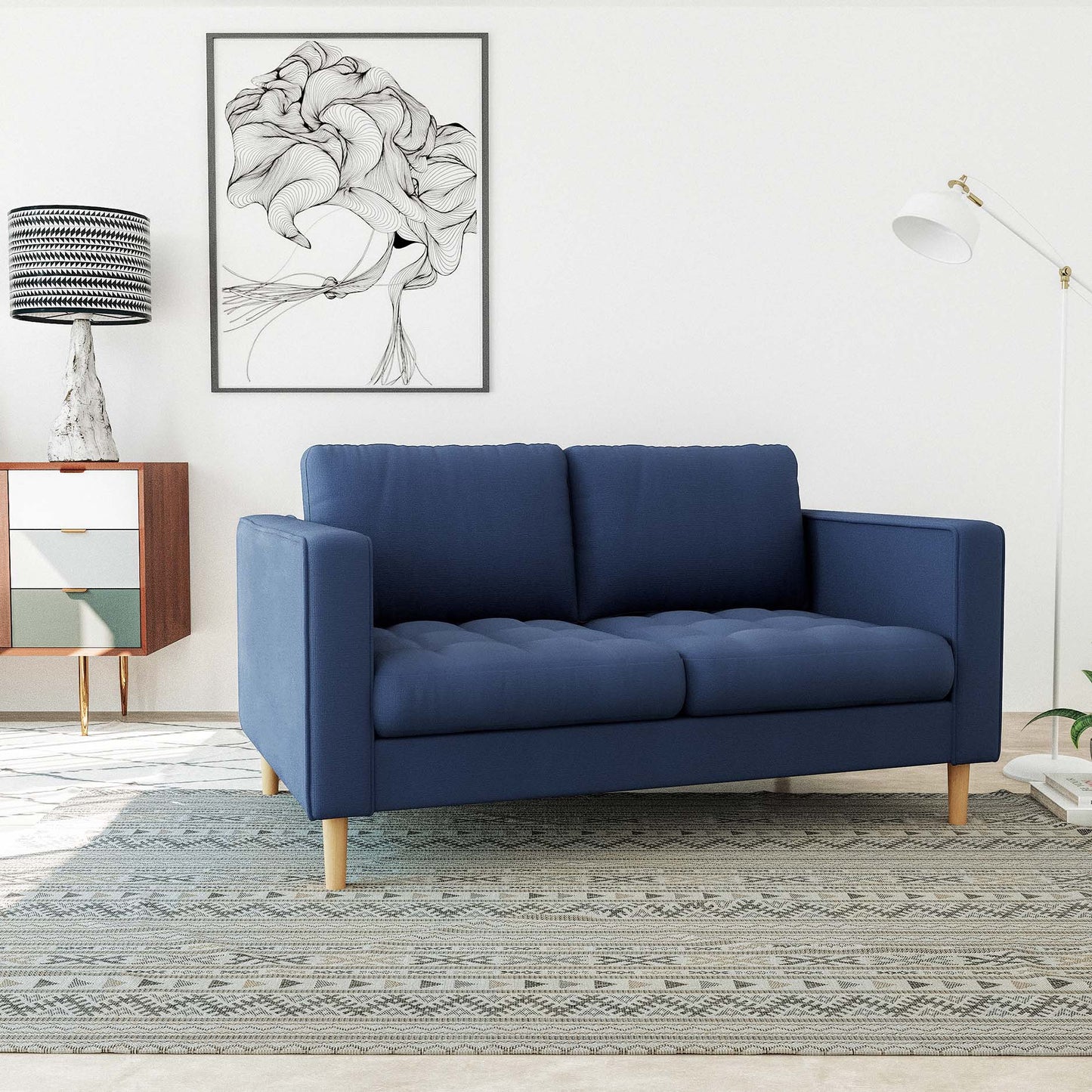 Palo Sofa (Split Seats) | 2 Seater (5 feet) | Tufted