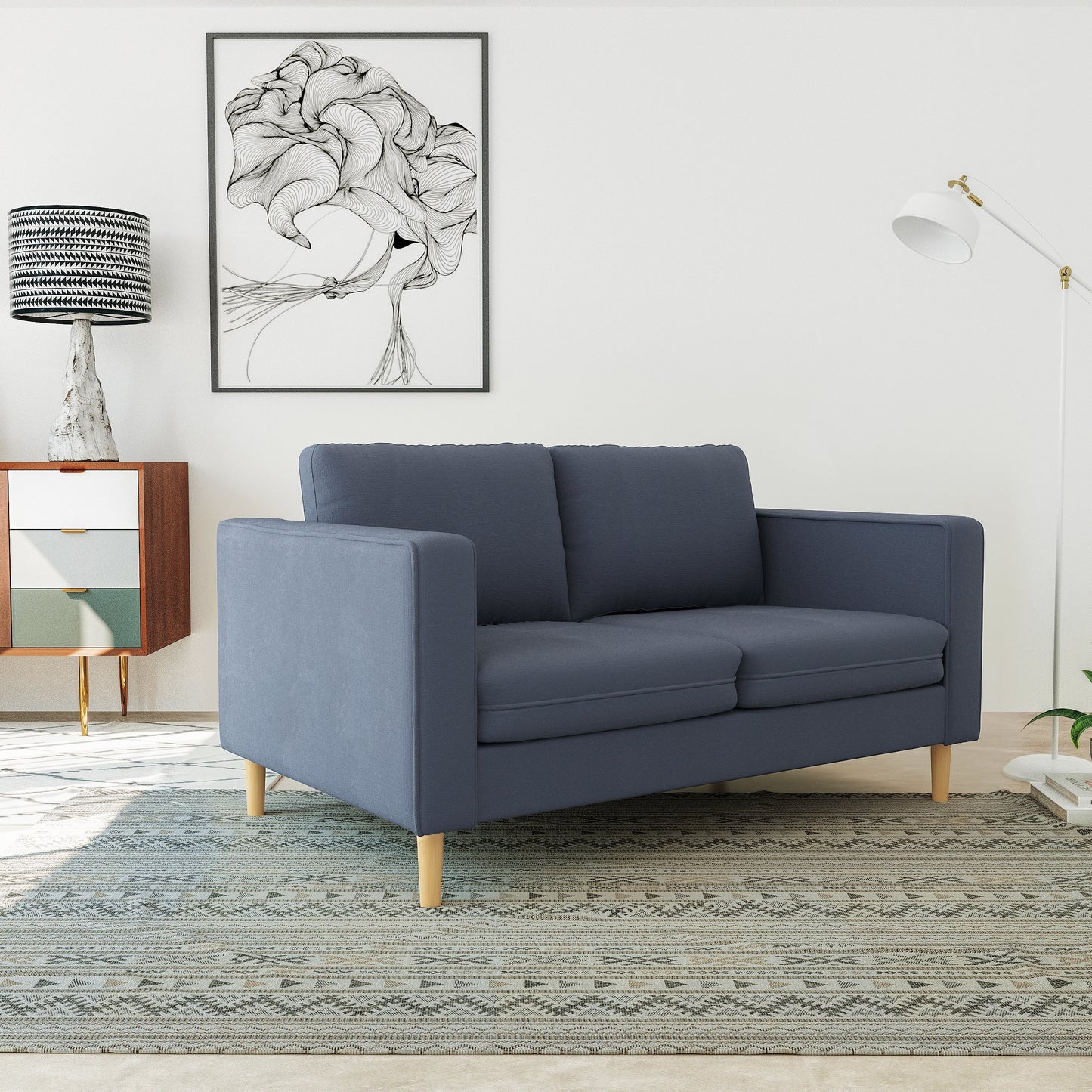 Palo Sofa (Split Seats) | 2 Seater (5 feet) | Removable Fabrics