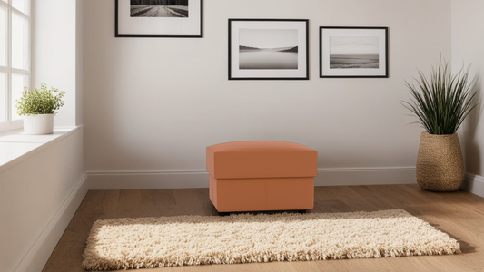 Storage Footstool Fabric Ottoman