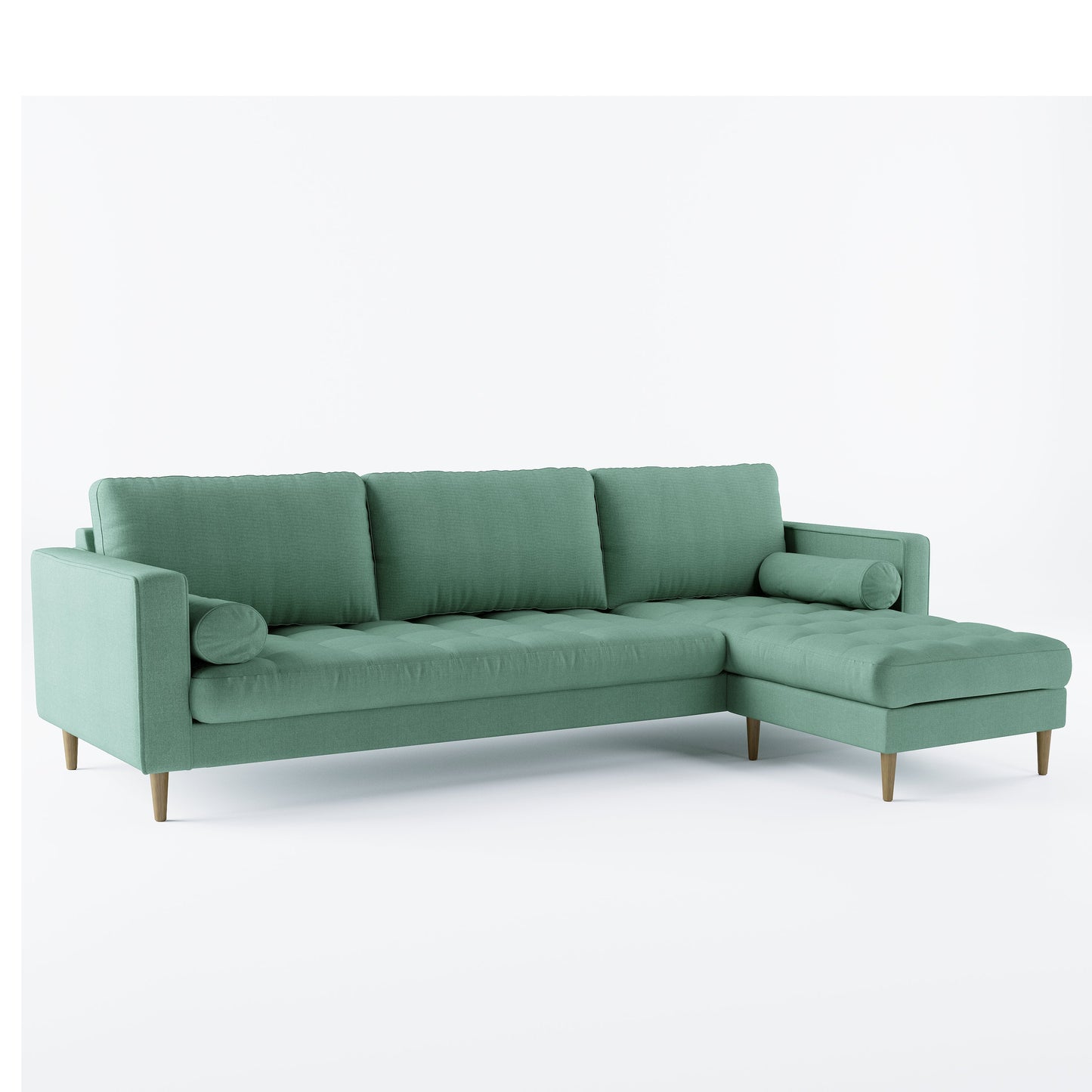 Palo Sofa T | L-Shaped Right Sectional with Chaise (8.25 feet length) | Tufted