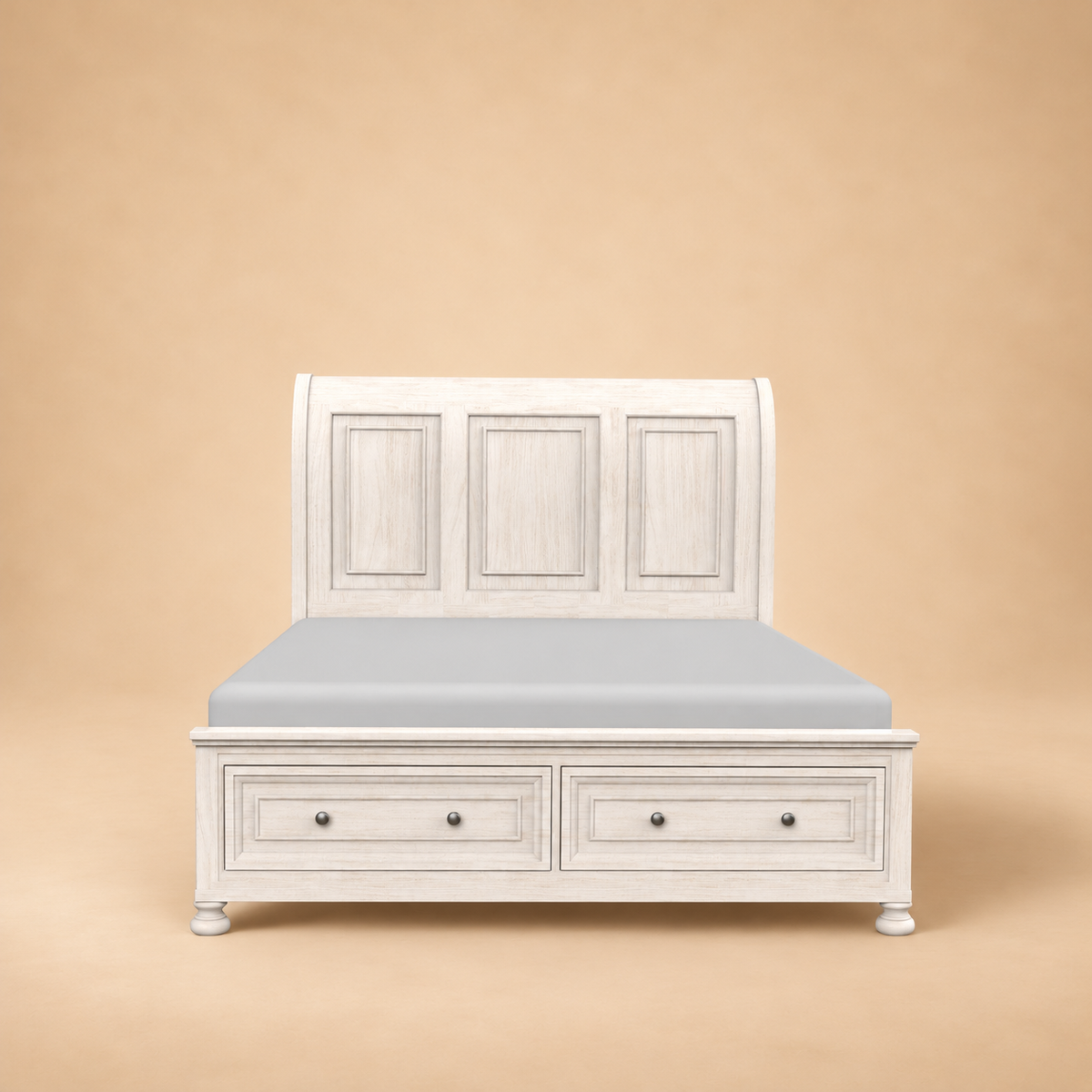 Hale Storage Bed - Solid Wood — warm beige studio view 3