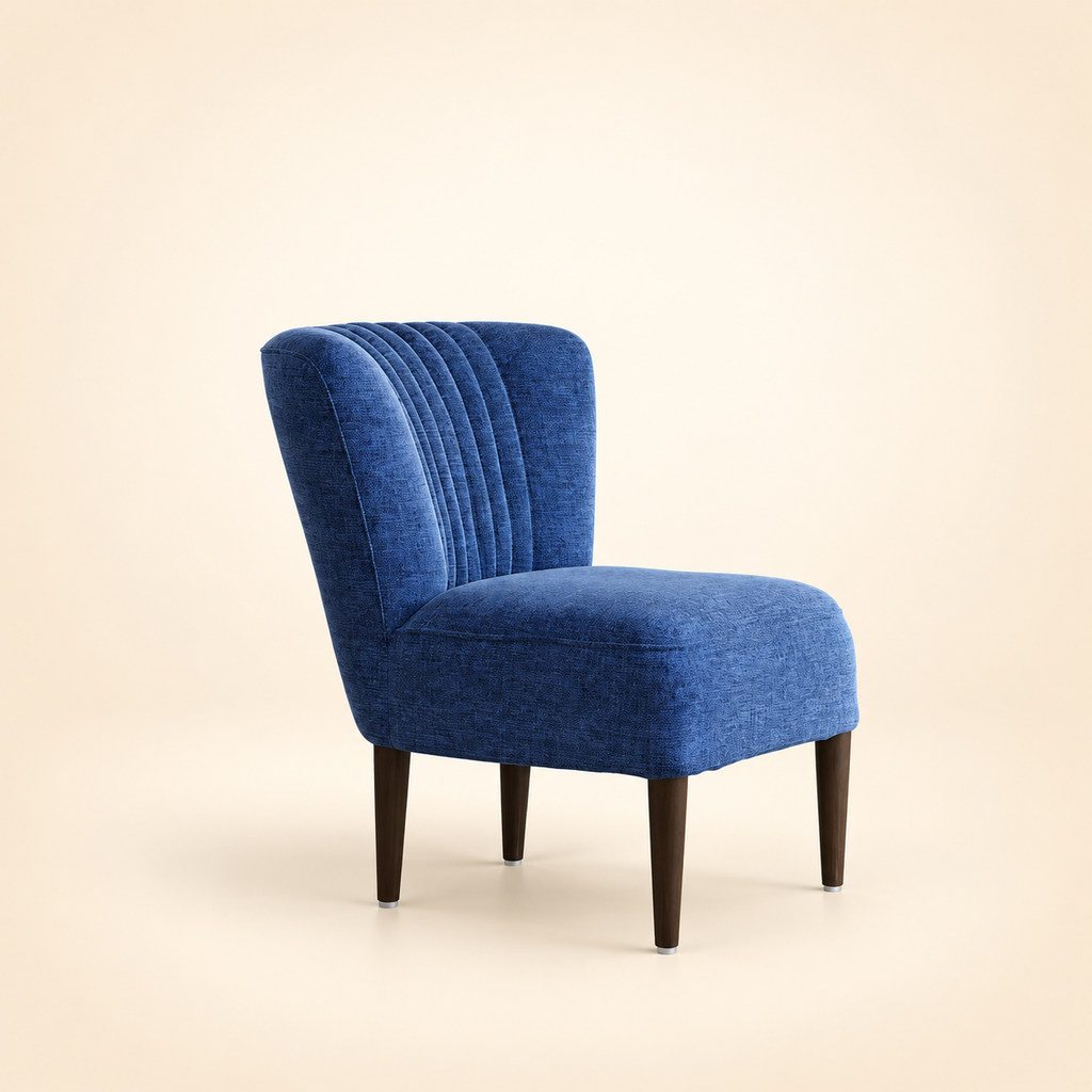 Hudson Slipper Accent Chair – three-quarter view
