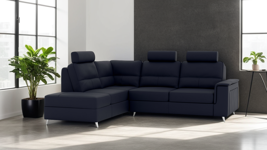 Hudson Corner Leather RHF With Chaise