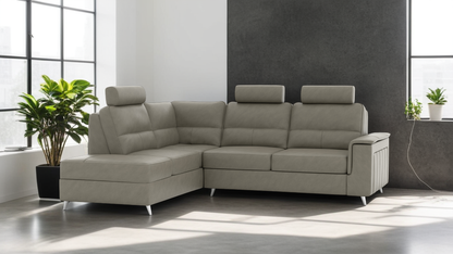 Hudson Corner Artificial Leather RHF With Chaise