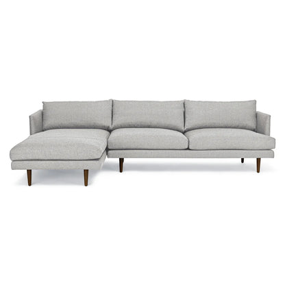 Anne Sofa | L Shaped Sectional | Down-feather Back Cushion (9.3 feet) XL | Removable Fabric