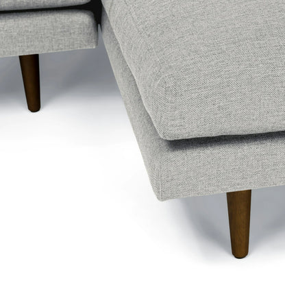 Anne Sofa | L Shaped Sectional | Down-feather Back Cushion (9.3 feet) XL | Removable Fabric