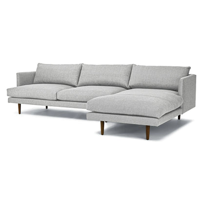 Anne Sofa | L Shaped Sectional | Down-feather Back Cushion (9.3 feet) XL | Removable Fabric